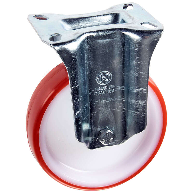 Image du produit Roulette Polyam. bande Polyur&eacute;th. &Oslash; 125mm fixe - Charge max 220kg - Hauteur tot. 156mm - Plateau 100 x 185 mm