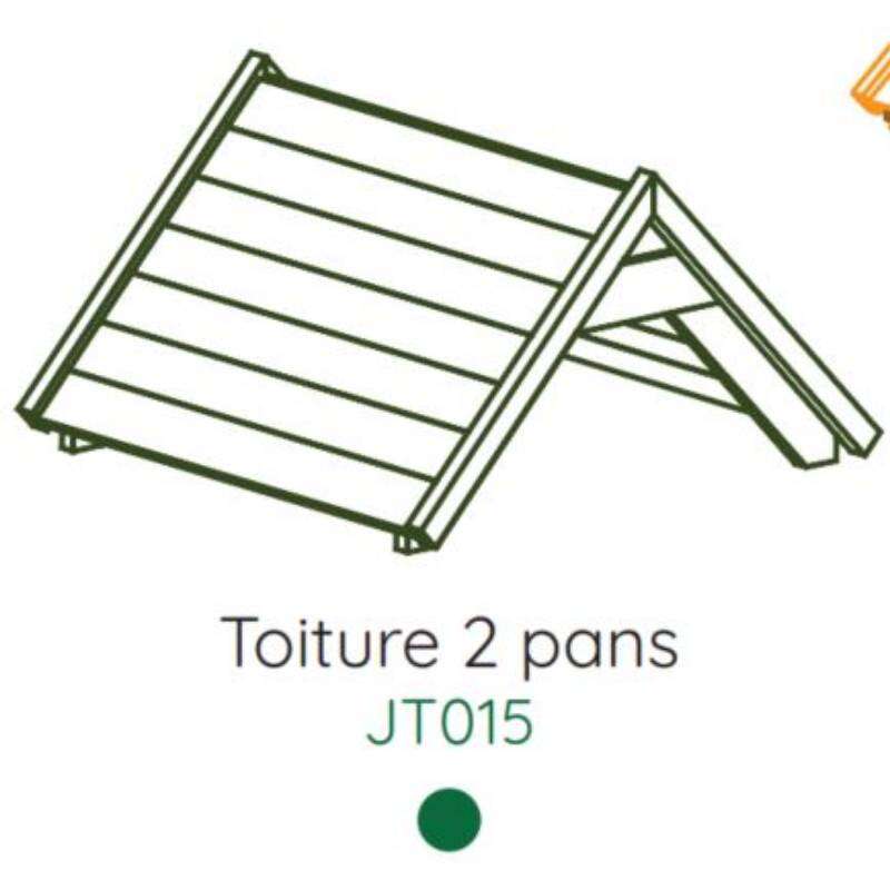 Image du produit WOOD 4 LIFE - R&eacute;f. JT015 - Toiture 2 pans (Sur Cde, D&eacute;lai +/- 1 semaine)