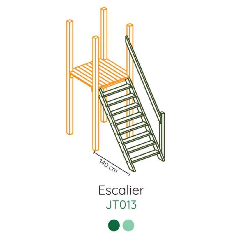 Image du produit WOOD 4 LIFE - R&eacute;f. JT013 - Escalier (Sur Cde, D&eacute;lai +/- 1 semaine)