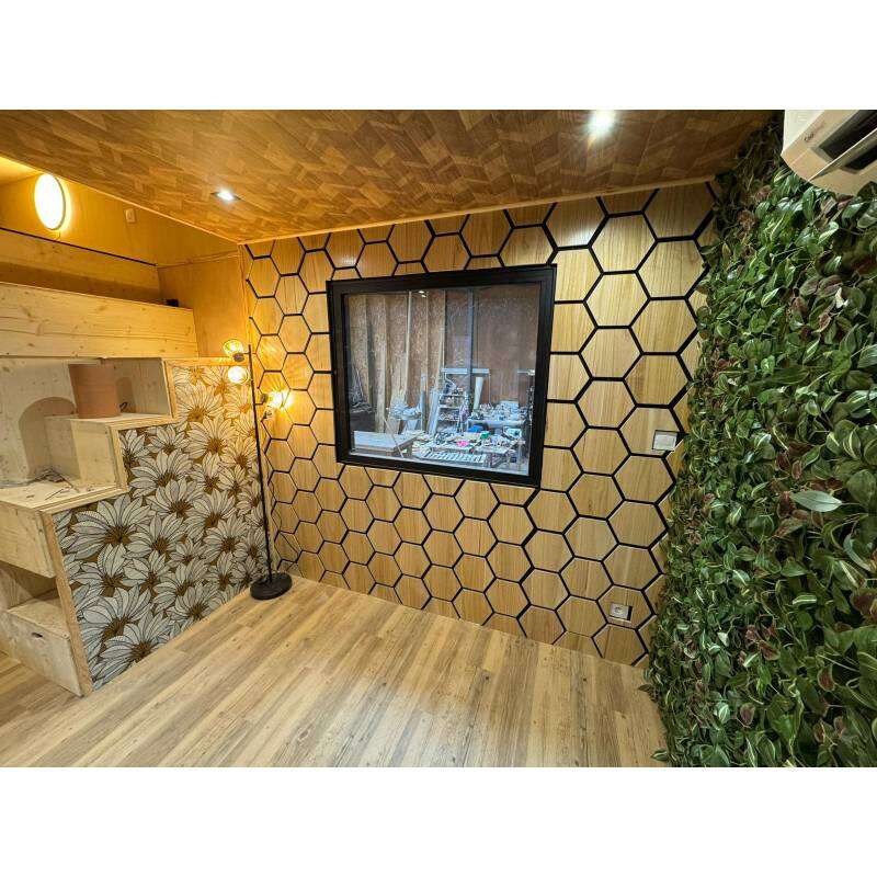 Image du produit IKIWOOD - Lambris Acoustique Hexagonal - Paulownia (A/B) - 22 x 755 x 620 mm (2.41m&sup2;-)