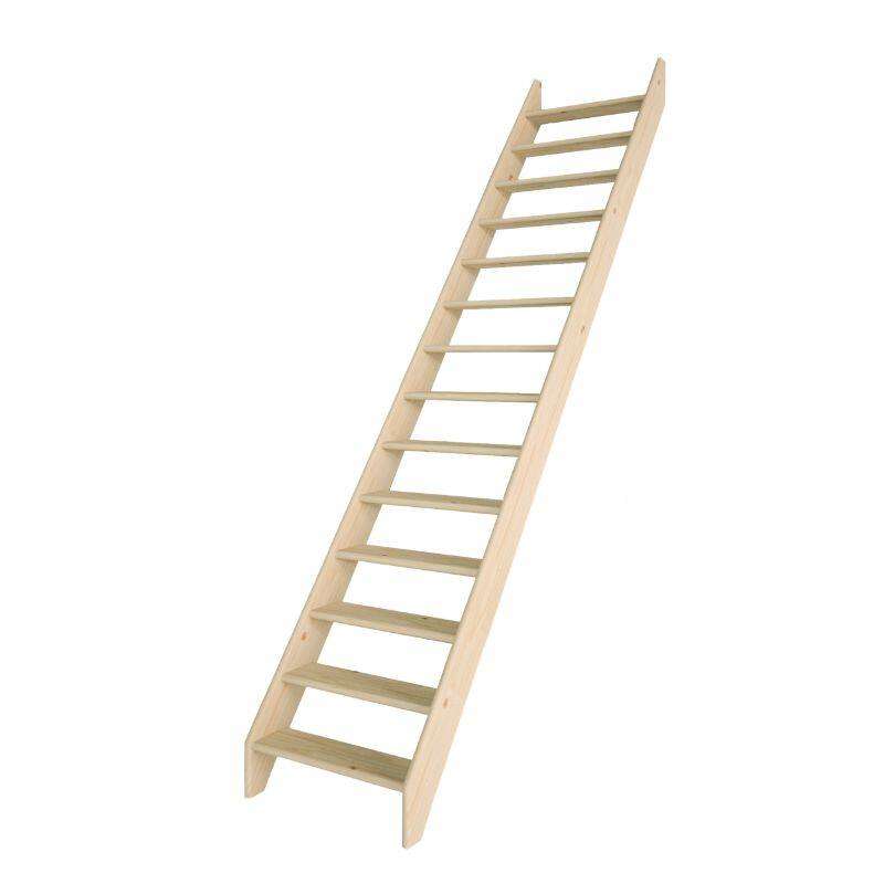 Image du produit Escalier Droit - Mod&egrave;le Cottage Medium+ - 14 marches en Sapin - Larg: 70 cm - Haut: 300 cm
