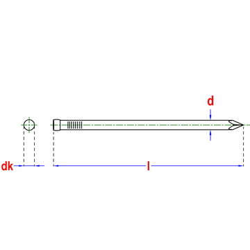 Image du produit Pointes (Clous) - T&ecirc;te Ronde (T&ecirc;te d'Homme) - Inox A2 - &Oslash; 1,2 &agrave; 2,4 mm