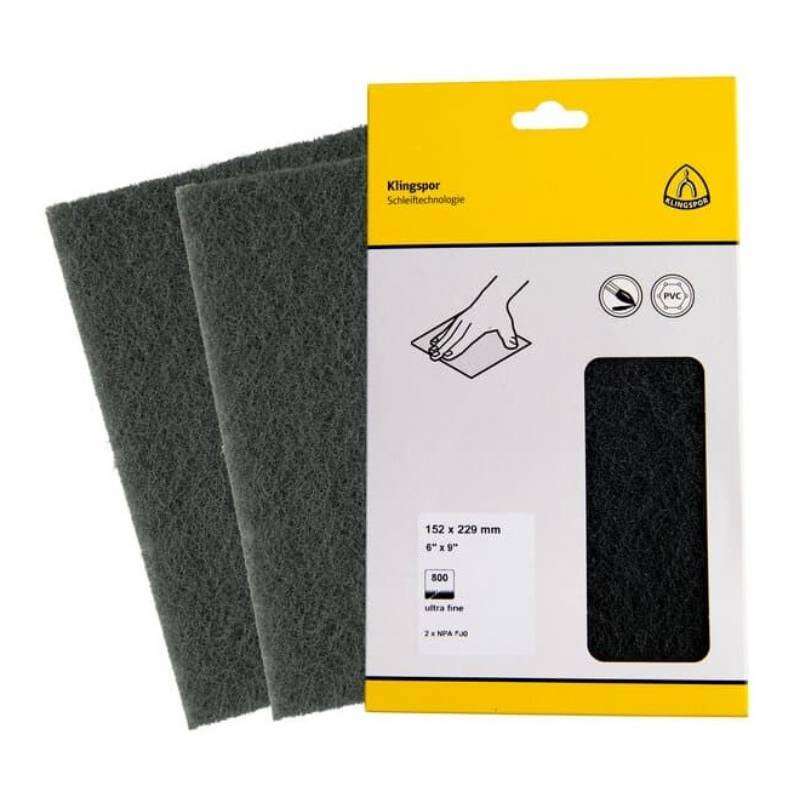 Image du produit KLINGSPOR - Feuille &agrave; poncer - pr Peinture / Plastique / Acier Inox - NPA 500 - 152 x 229 mm - Grain 800 - (2 pcs)