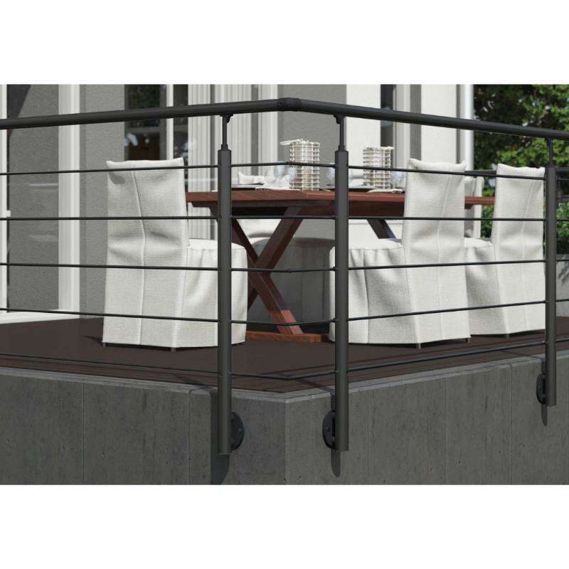 Image du produit SOGEM - Garde-corps 'Clean Black' - Kit - Fixation lat&eacute;rale - 1.5M