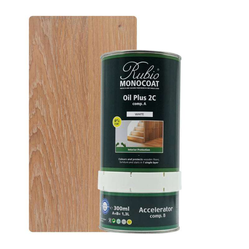 Image du produit Rubio&reg; Monocoat - Oil Plus 2C (A + B) - Huile Bois Int&eacute;rieur -  Monocouche - White