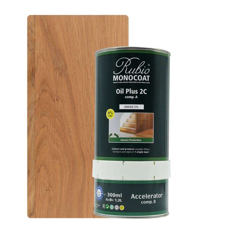 Image du produit Rubio&reg; Monocoat - Oil Plus 2C (A + B) - Huile Bois Int&eacute;rieur -  Monocouche - Smoke 5%
