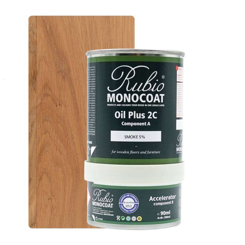 Image du produit Rubio&reg; Monocoat - Oil Plus 2C (A + B) - Huile Bois Int&eacute;rieur -  Monocouche - Smoke 5%