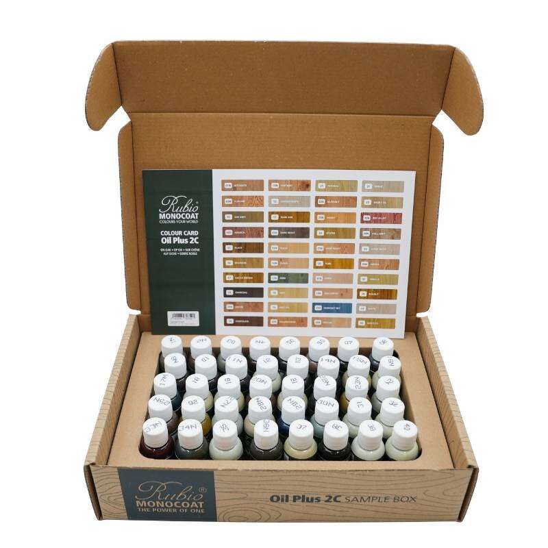 Image du produit Rubio&reg; Monocoat - Coffret d'&eacute;chantillons Oil Plus 2C - 40 couleurs de 20 ml