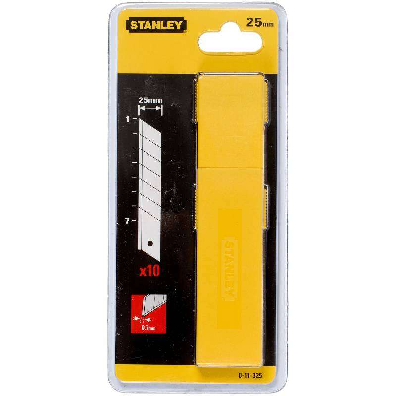 Image du produit STANLEY - Lames de Cutter 25 mm, avec 6 segments // Distributeur (10 pcs)