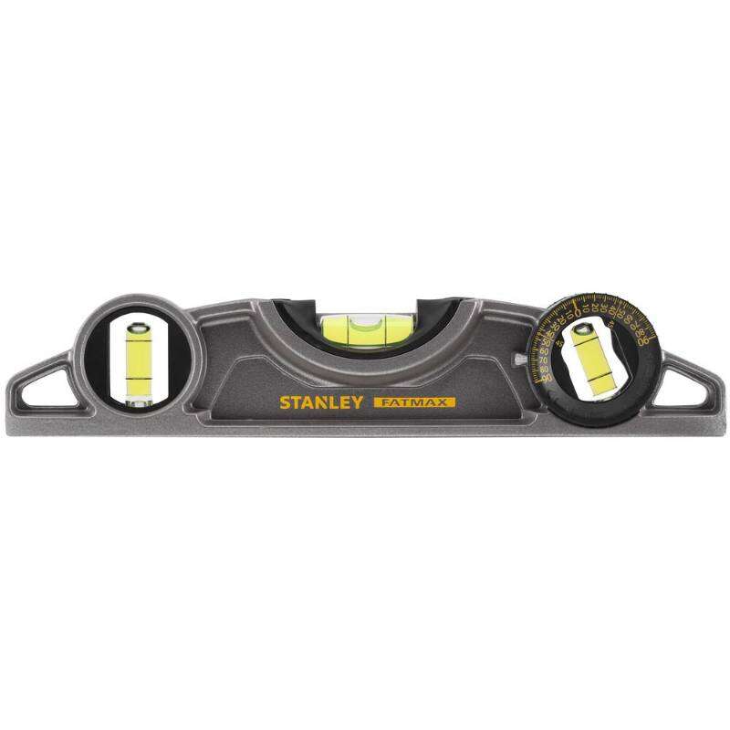 Image du produit STANLEY Fatmax - Niveau Torpedo Xtreme - 3 Fioles - Semelle rainur&eacute;e et aimant&eacute;e - 25 cm