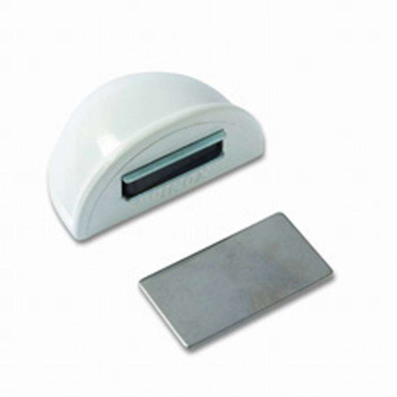 Image du produit Arr&ecirc;t de porte + aimant adh&eacute;sif - Blanc