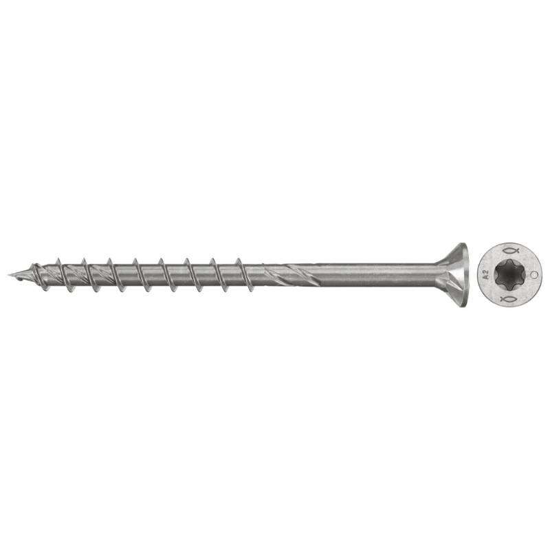 Image du produit FISCHER - Vis &agrave; bois PowerFast FPF II CTP - &Oslash; 6 mm - INOX A2 - T&ecirc;te frais&eacute;e TX, Filetage partiel