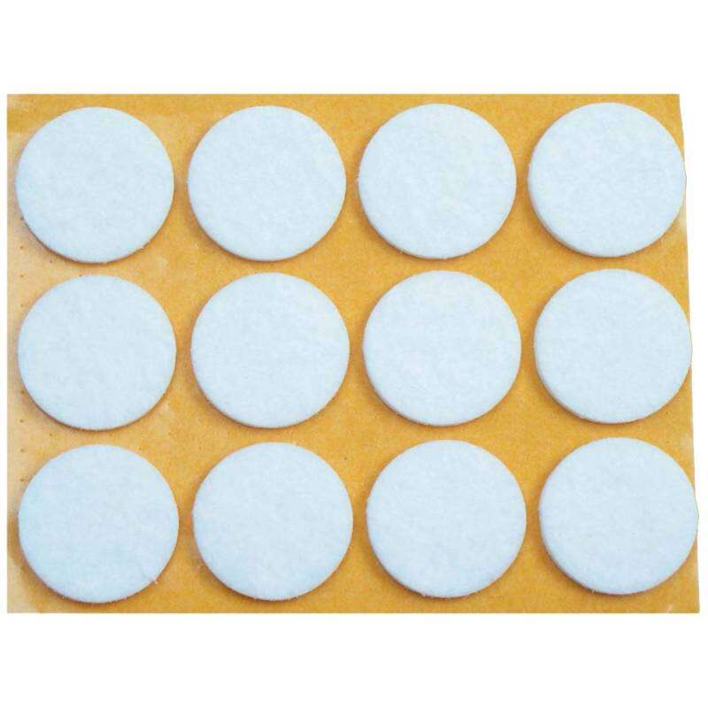 Image du produit Patin - Feutre - Adh&eacute;sif - Blanc - &Oslash; 28 mm - (6 Pcs)