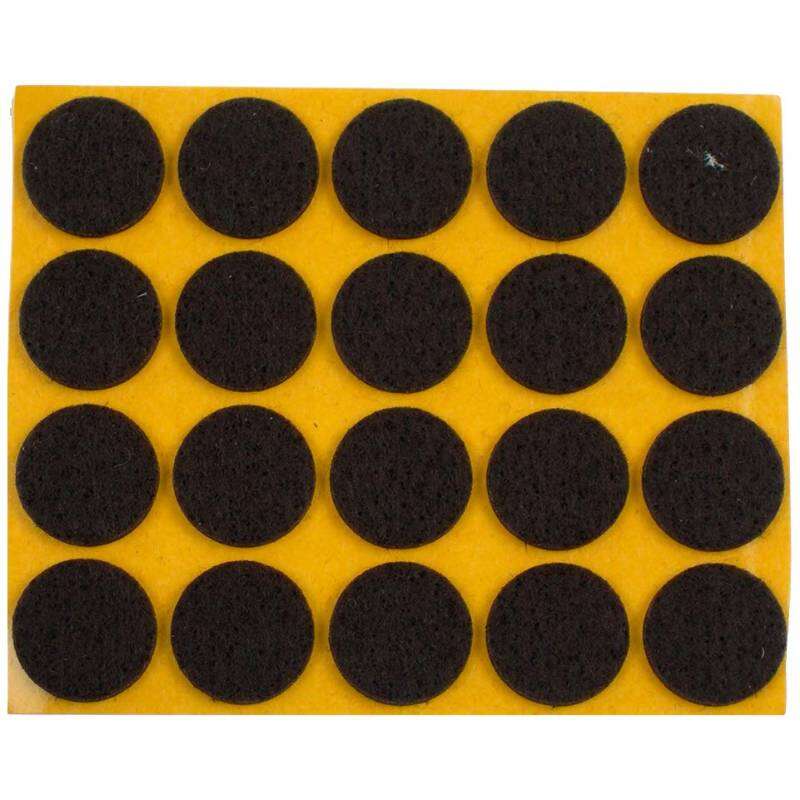 Image du produit Patin - Feutre - Adh&eacute;sif - Brun - &Oslash; 22 mm - (12 Pcs)