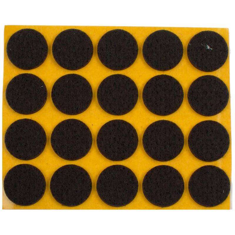 Image du produit Patin - Feutre - Adh&eacute;sif - Brun - &Oslash; 28 mm - (6 Pcs)