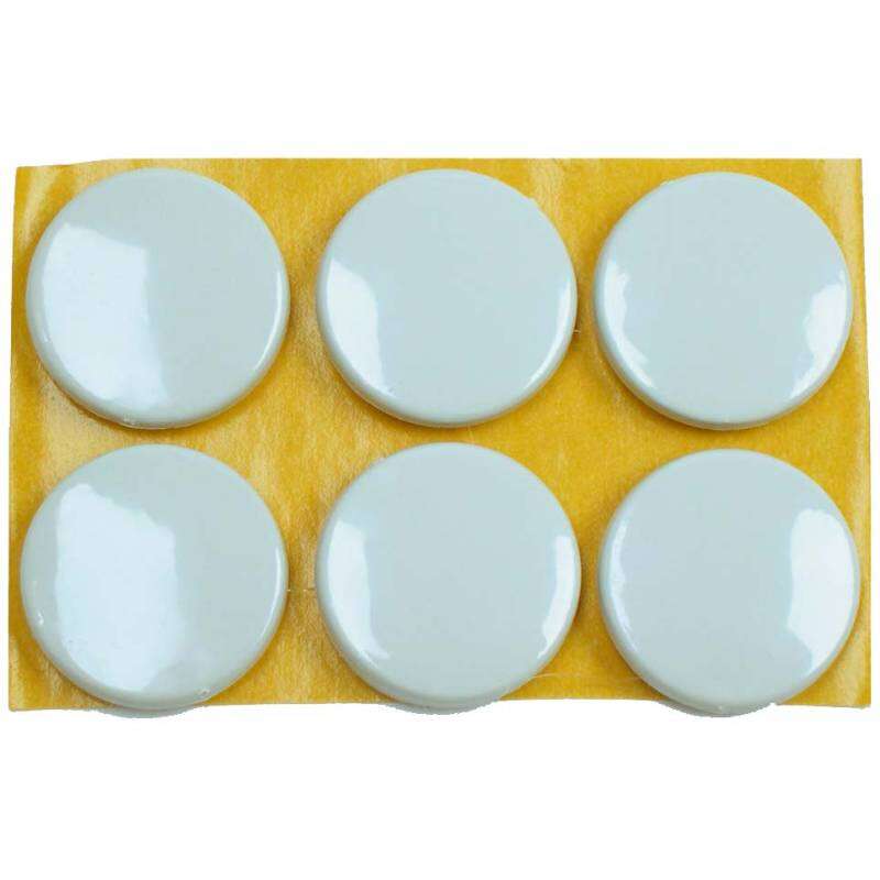 Image du produit Patin - Feutre + Plastique - Blanc - &Oslash; 22 mm - (6 pcs)