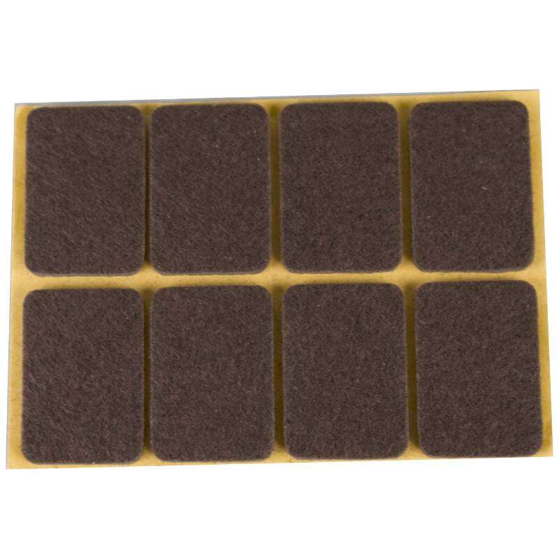 Image du produit Patin - Feutre - Adh&eacute;sif - Brun - 35 x 24 mm - (16 Pcs)