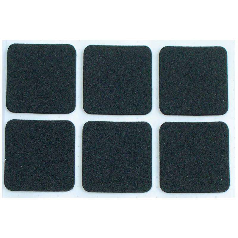 Image du produit Patin antid&eacute;rapant - Caoutchouc - Noir - 30 x 30 mm - (6 Pcs)