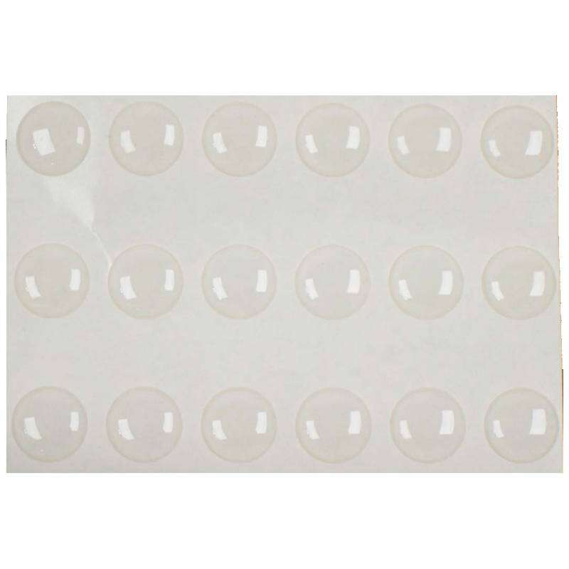 Image du produit Pastille antid&eacute;rapante - Plastique - Transparent - &Oslash; 12 mm - (18 Pcs)