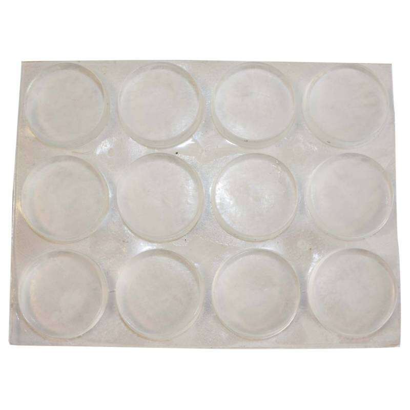 Image du produit Pastille antid&eacute;rapante - Plastique - Transparent - &Oslash; 22 mm - (12 Pcs)