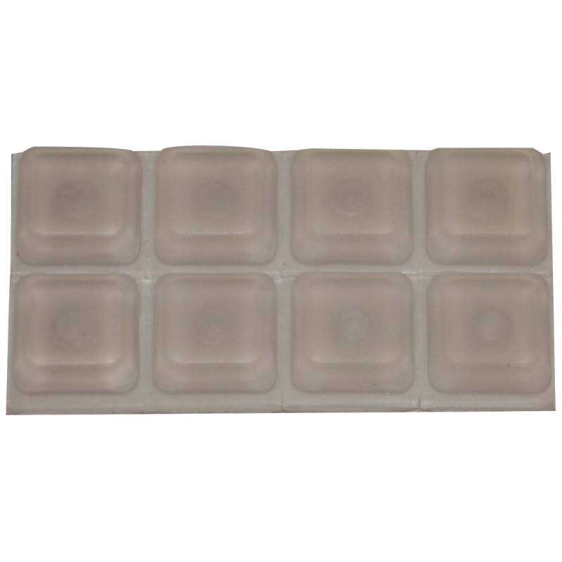 Image du produit But&eacute;e / Amortisseur - Adh&eacute;sif - Plastique - Transparent - 10 x 10 mm - (8 Pcs)