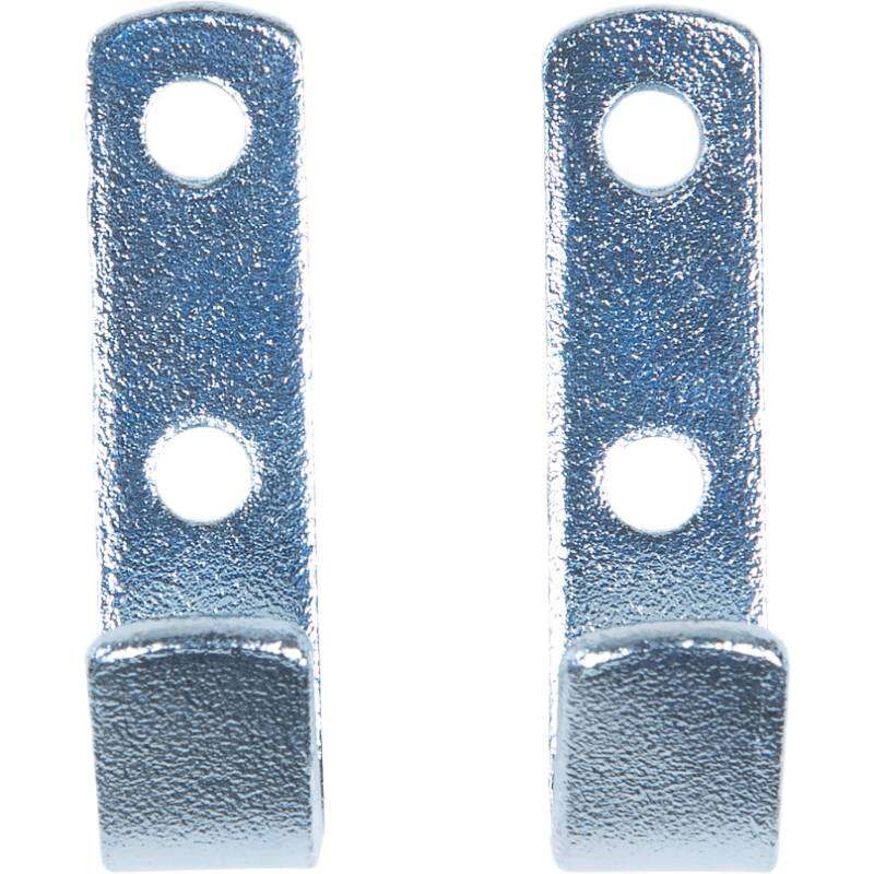Image du produit Crochet Plat Zingu&eacute; Bleu - 50 x 12 mm - 100Kg (2 Pi&egrave;ces)