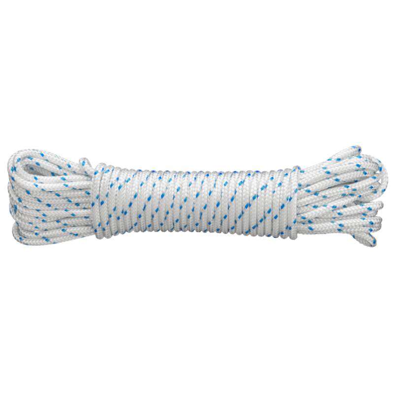 Image du produit Corde Polyester - Blanc/Bleu &Oslash; 4 mm - Bobine 20 m - 35Kg