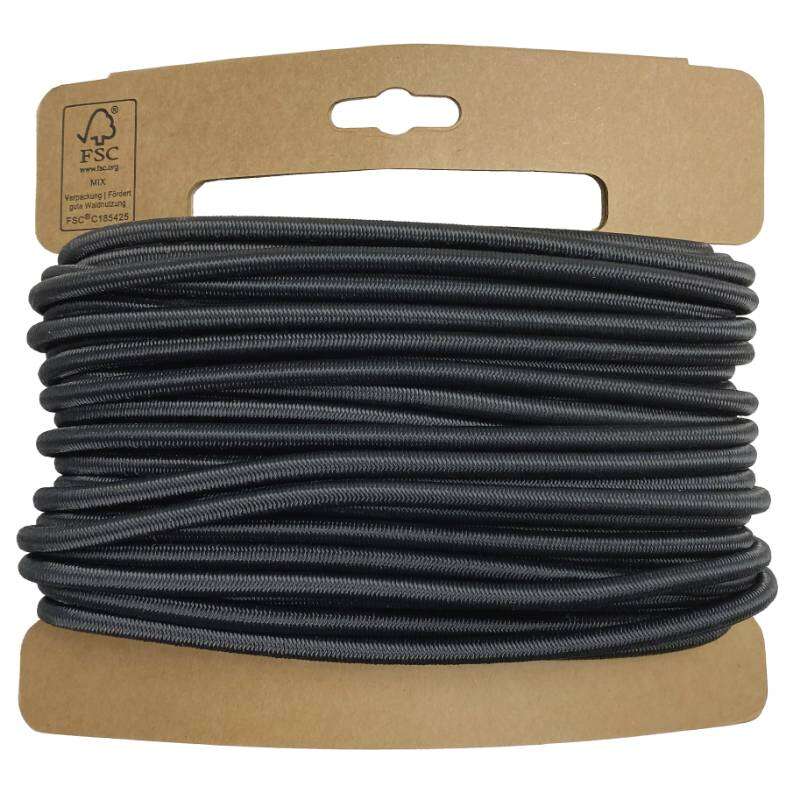 Image du produit Cordon Caoutchouc - Noir - &Oslash; 6 mm - Bobine 15 m - 10Kg