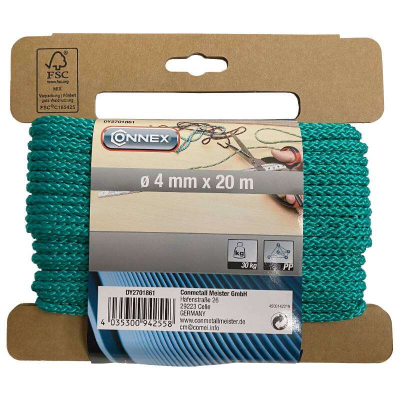 Image du produit Corde Polypropyl&egrave;ne - Noir - &Oslash; 4 mm - 20 m - 30Kg