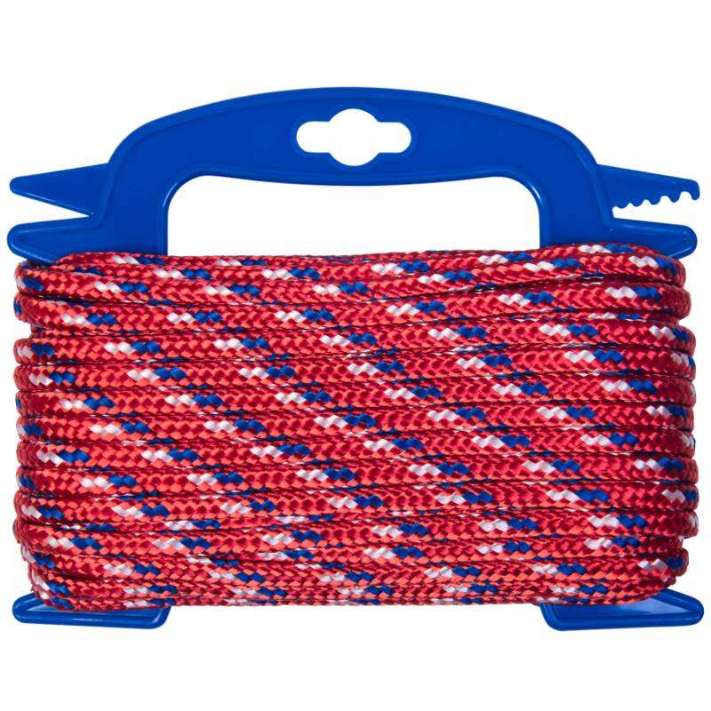 Image du produit Corde Polyester - Rouge/Blanc/Bleu &Oslash; 5,5 mm -20 m - 55Kg