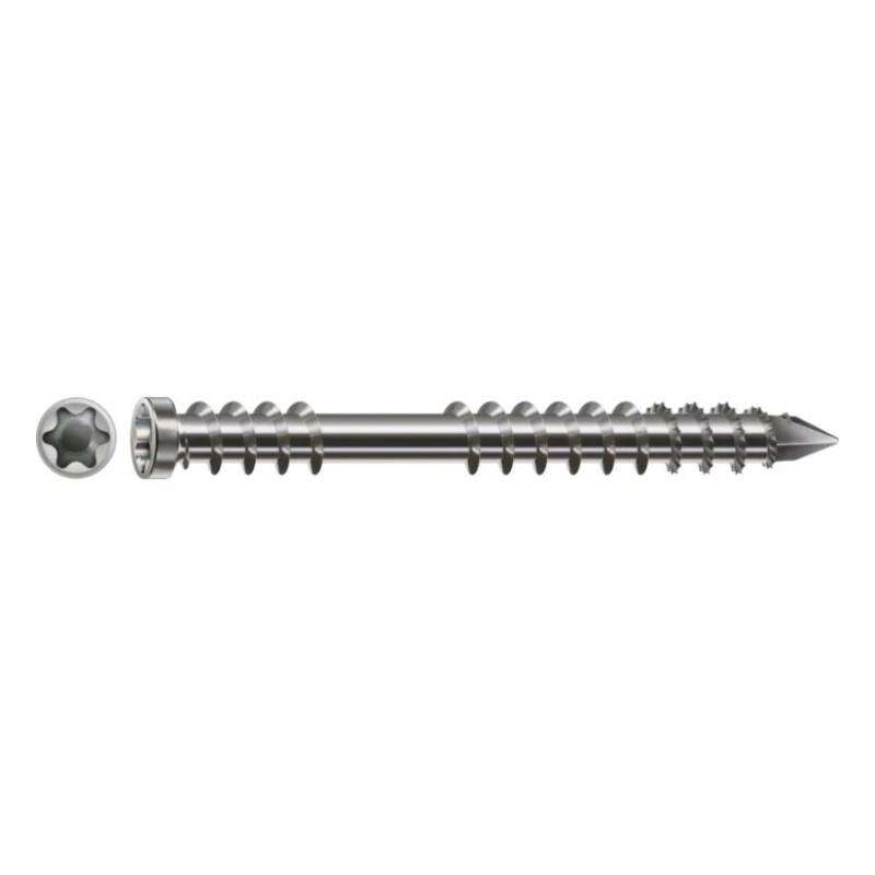Image du produit SPAX&reg;- Vis Terrasse - &Oslash; 5 mm - T&ecirc;te Cylindrique - Inox A2 - T-STAR Plus (T25) - Filetage de Fixation CUT