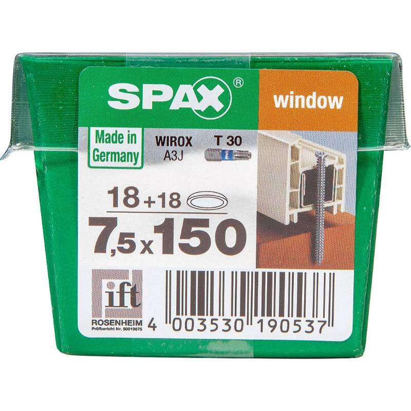 Image du produit SPAX&reg;- Vis Chassis (+ Couv. Blanc) - &Oslash; 7,5 mm - T&ecirc;te frais&eacute;e - WIROX - T-STAR Plus (T30) - Filetage total