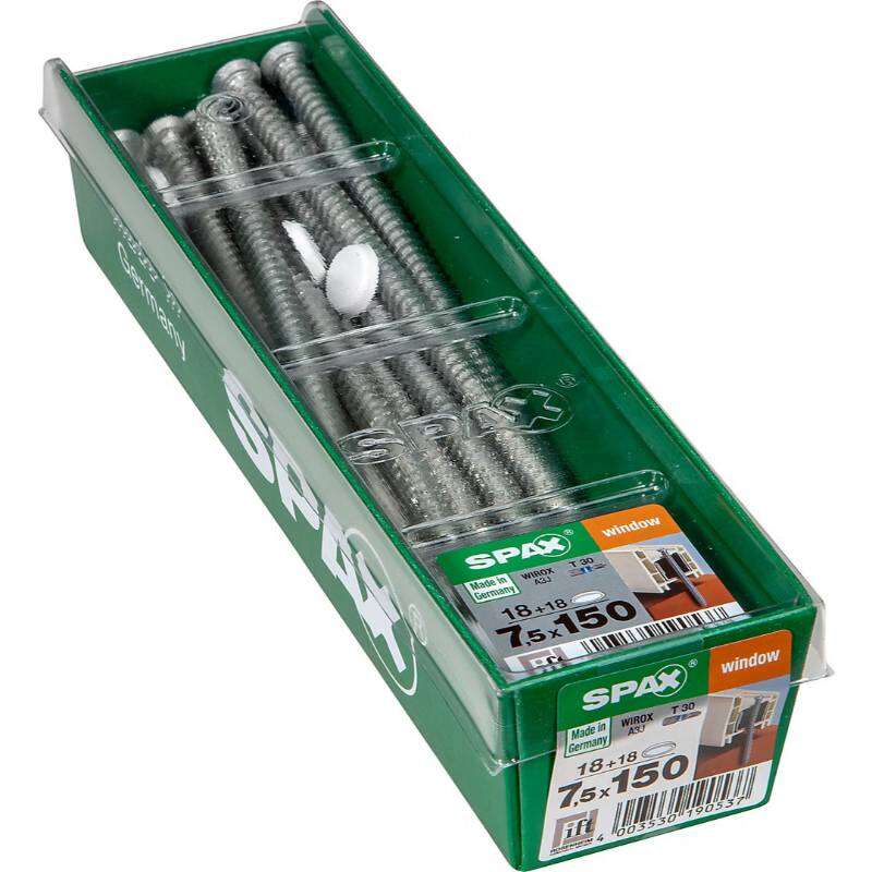 Image du produit SPAX&reg;- Vis Chassis (+ Couv. Blanc) - &Oslash; 7,5 mm - T&ecirc;te frais&eacute;e - WIROX - T-STAR Plus (T30) - Filetage total