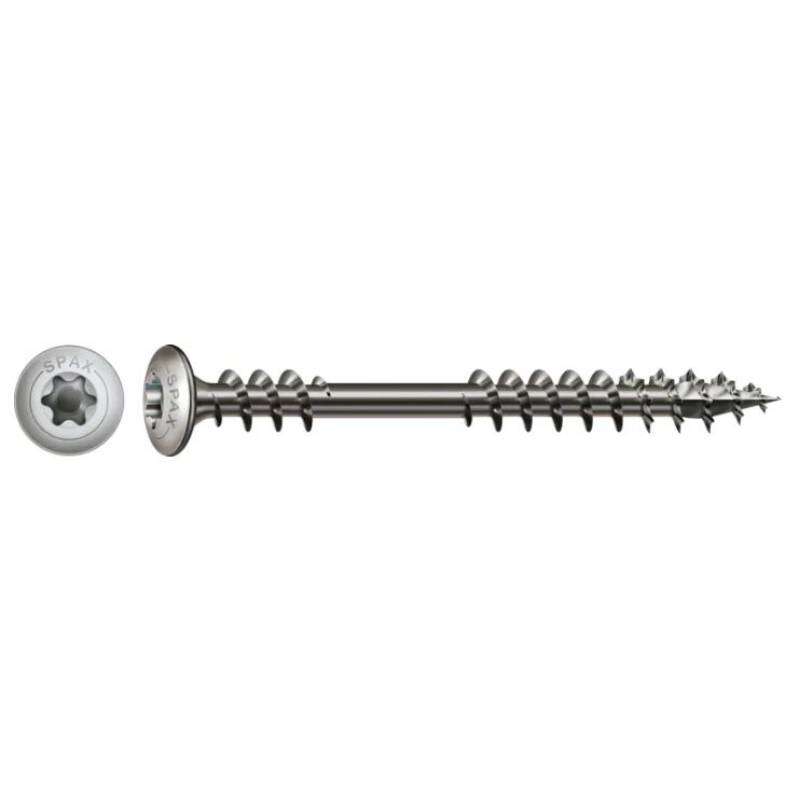 Image du produit SPAX&reg;- Vis Terrasse - &Oslash; 5 x 56 mm - T&ecirc;te D&eacute;corative - Inox A2 - T-STAR Plus (T20) - Filetage de Fixation 4 CUT- (200 pc)
