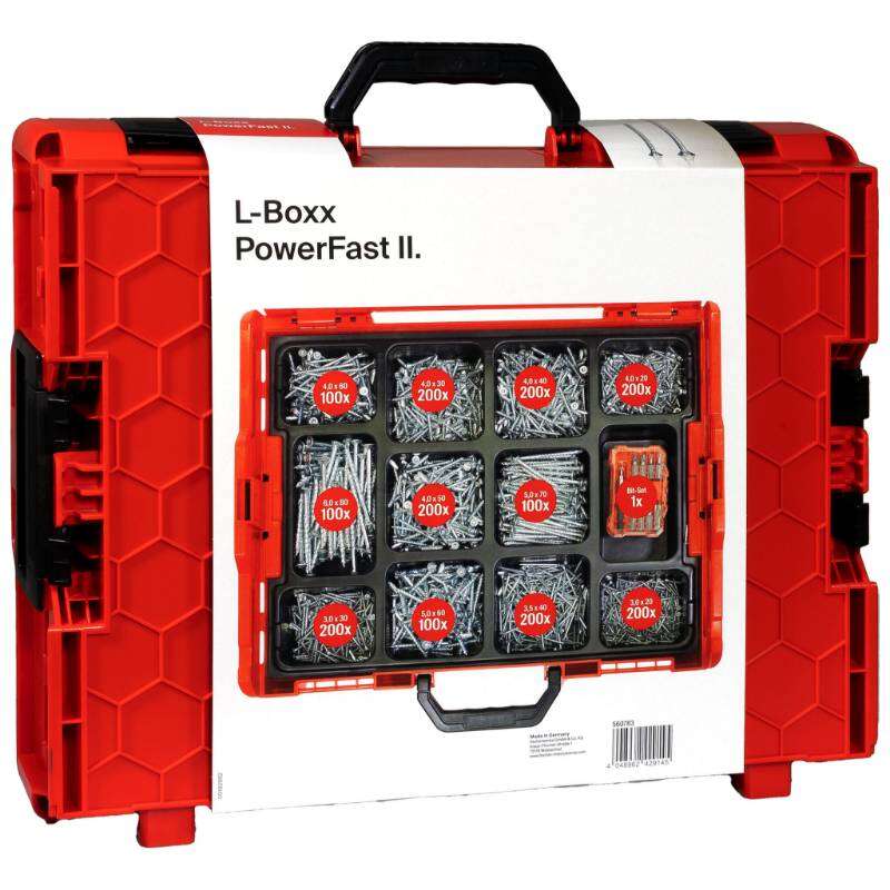 Image du produit FISCHER - Coffret Power Fast II BC L-Boxx 102 (1800 pcs) - PROMO TEMPORAIRE