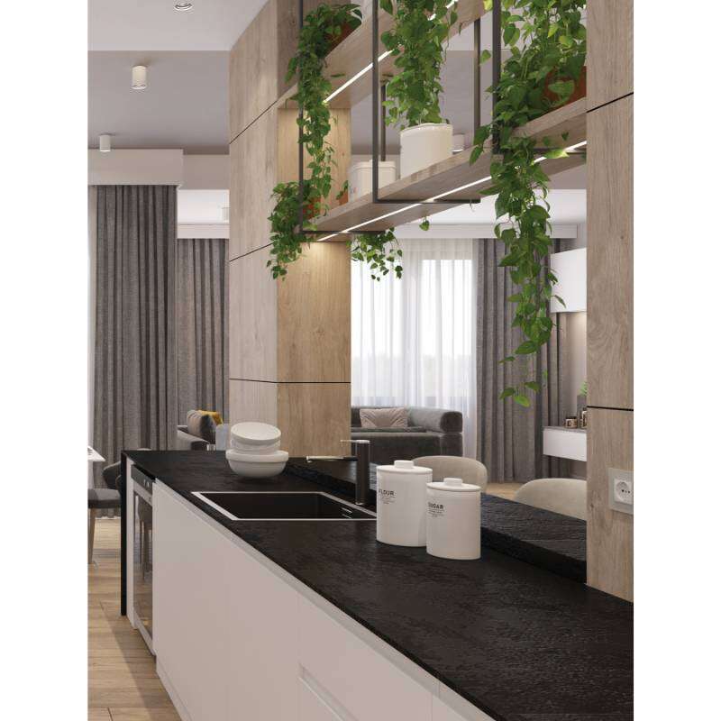 Image du produit AGGLO M&eacute;lamin&eacute; - Noir (0190 PD) - 18 mm - 280 x 207 cm