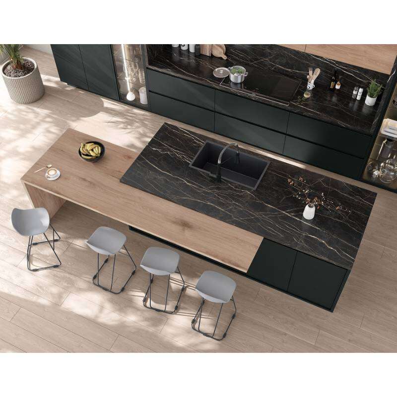 Image du produit AGGLO M&eacute;lamin&eacute; - Noir (0190 PD) - 18 mm - 280 x 207 cm
