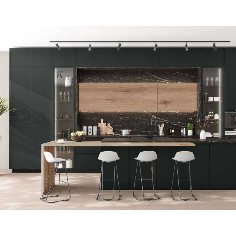 Image du produit AGGLO M&eacute;lamin&eacute; - Noir (0190 PD) - 18 mm - 280 x 207 cm