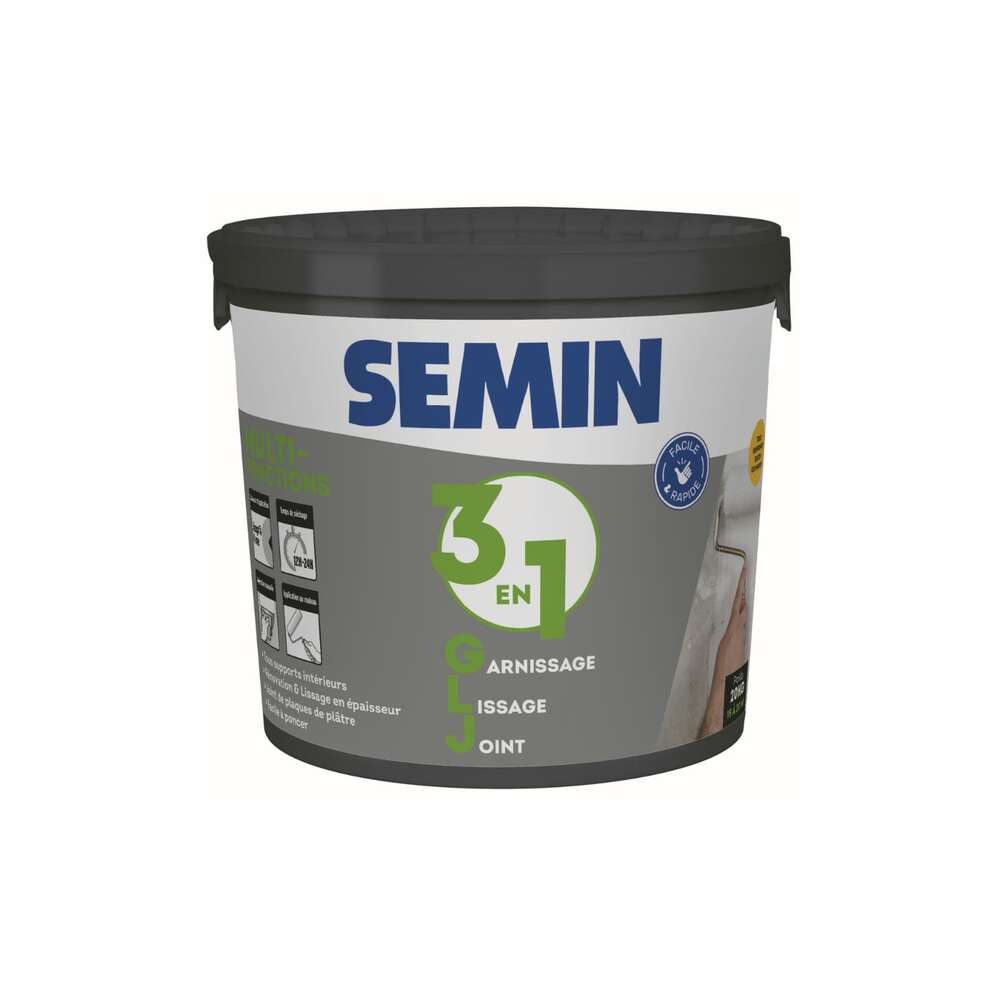 Image du produit SEMIN - 3 en 1 GSL - Garnissage, Lissage & Collage de bandes &agrave; Joint -20 Kg