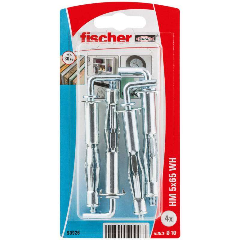Image du produit FISCHER - Cheville corps creux HM, avec vis, et Crochet (Piton) droit - M5