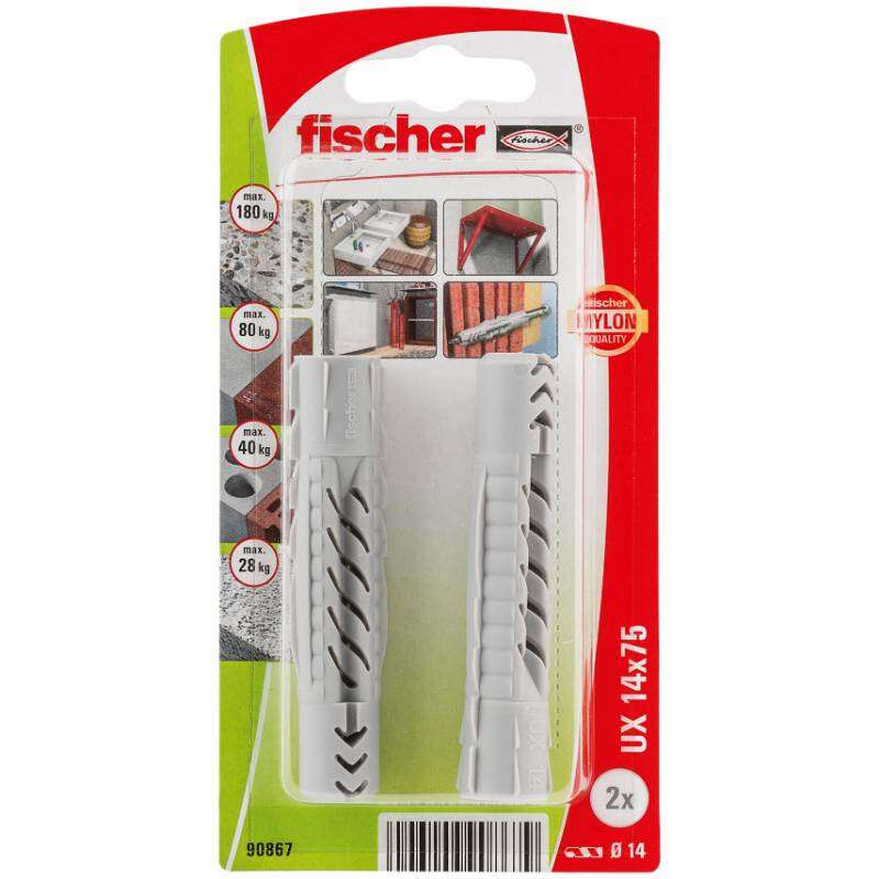 Image du produit FISCHER - Cheville tous mat&eacute;riaux UX, SANS collerette - &Oslash; 6 &agrave; 14 mm