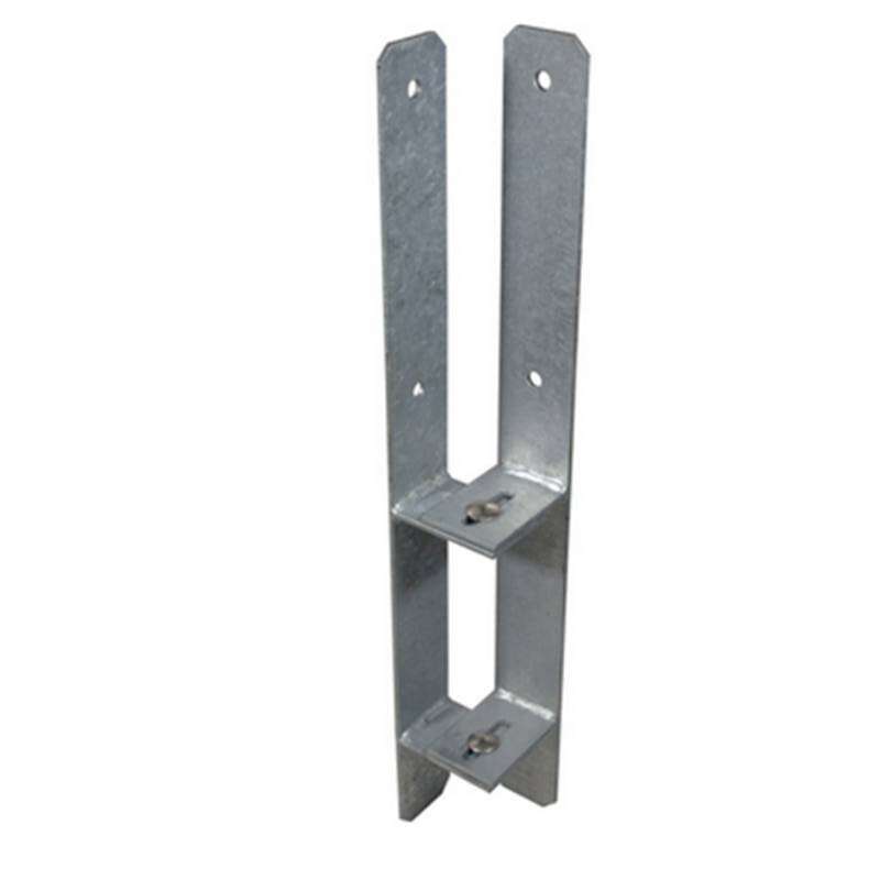 Image du produit Socle de Poteau &agrave; b&eacute;tonner 'H' - Pour Poteau 70 - 90 &agrave; 140 mm - Acier Galvanis&eacute;
