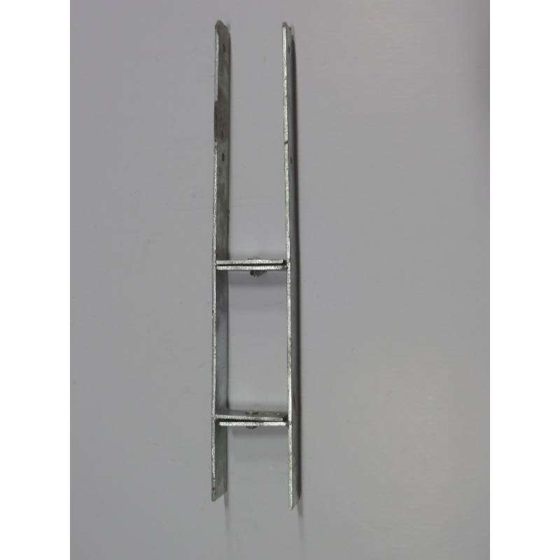 Image du produit Socle de Poteau &agrave; b&eacute;tonner 'H' - Pour Poteau 70 - 90 &agrave; 140 mm - Acier Galvanis&eacute;