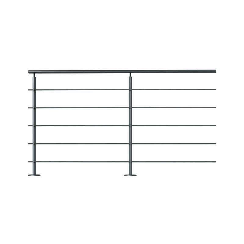 Image du produit Kordo - Garde-corps (en kit) PRESTIO - Anthracite (RAL 7016) - Pose &agrave; plat - 2 m