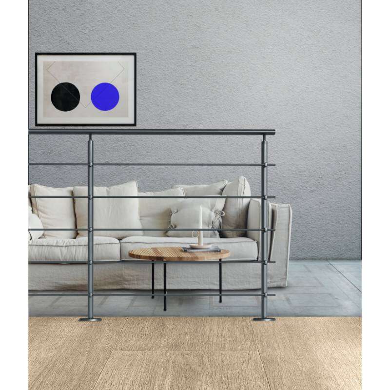 Image du produit Kordo - Garde-corps (en kit) PRESTIO - Anthracite (RAL 7016) - Pose &agrave; plat - 2 m