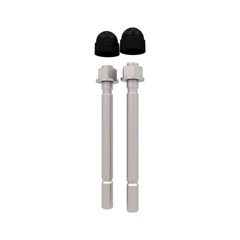 Image du produit Kordo - Cheville Sol B&eacute;ton - M10 x 100 mm - Inox A4 + 2 capuchons NOIR - (2 pi&egrave;ces)