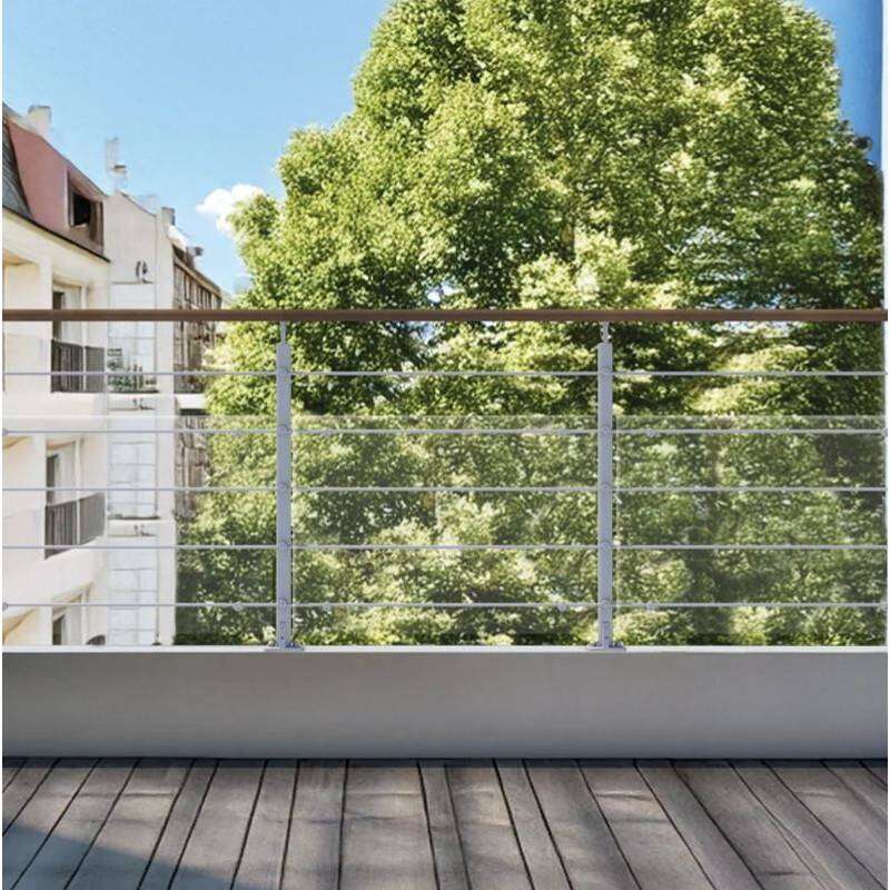 Image du produit Kordo - Verre synth&eacute;tique pour Garde-corps OPALU / PRESTIO - 940 x 640 x 4mm + 4 supports NOIR
