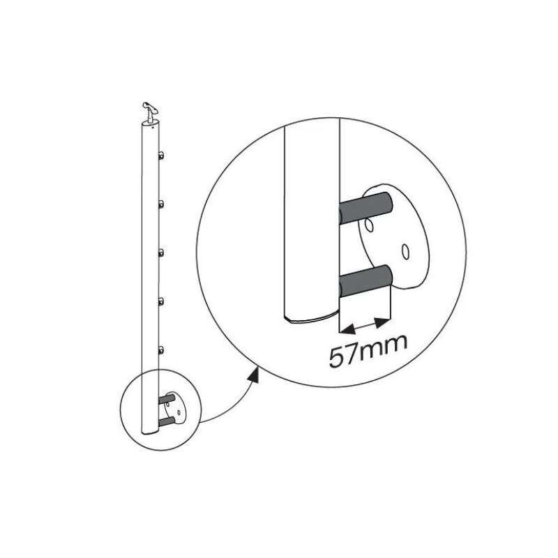 Image du produit Kordo - Entretoise d'Ecartement pour Garde-corps PRESTIO - Anthracite (RAL 7016) - (2 pi&egrave;ces)