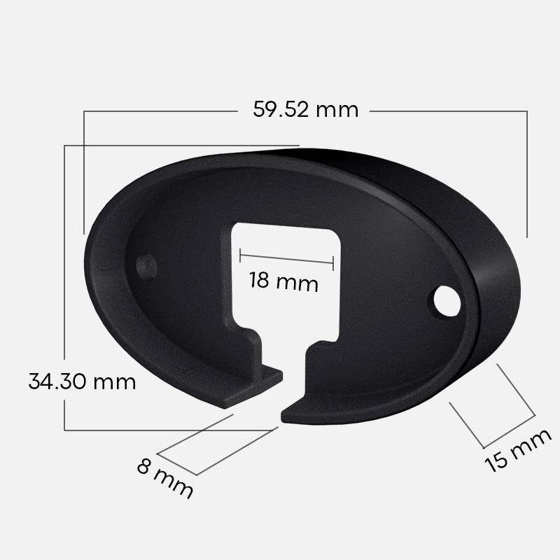 Image du produit Kordo - Enjoliveur pour Main courante PRESTIO - Anthracite (RAL 7016) - (1 pi&egrave;ce)