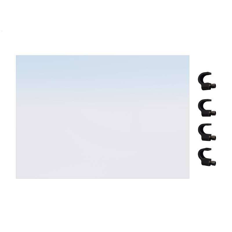 Image du produit Kordo - Verre synth&eacute;tique pour Garde-corps SEPIA + 4 supports de fixation